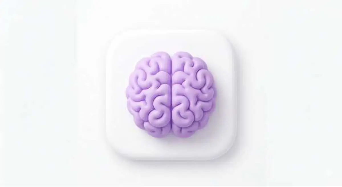 Ilustración de un cerebro morado representando el TDAH